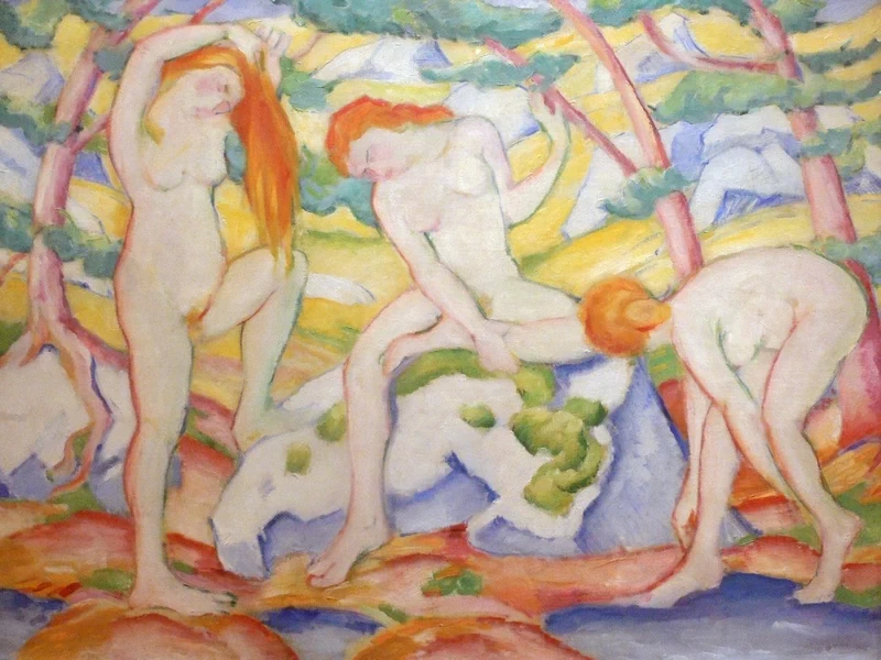 1880-Franz Marc - Donne al bagno